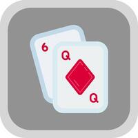 Poker Flat Round Corner Icon vector