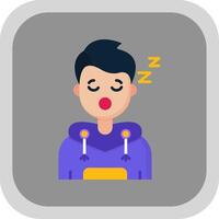 Sleep Flat Round Corner Icon vector