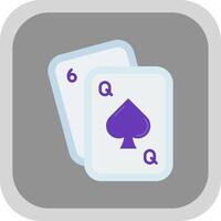 Poker Flat Round Corner Icon vector