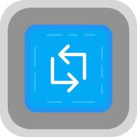 Loop Flat Round Corner Icon vector