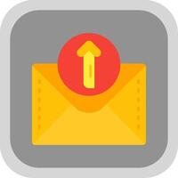 Up arrow Flat Round Corner Icon vector