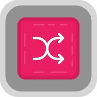 Shuffle Flat Round Corner Icon vector