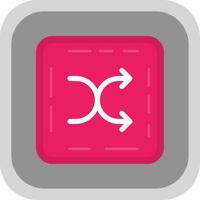 Shuffle Flat Round Corner Icon vector