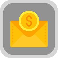 Dollar Flat Round Corner Icon vector