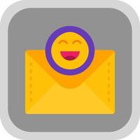 Emoji Flat Round Corner Icon vector