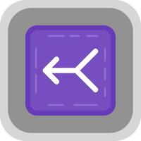 Merge Flat Round Corner Icon vector