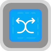 Shuffle Flat Round Corner Icon vector