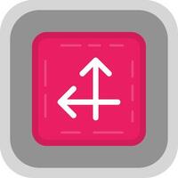 Intersect Flat Round Corner Icon vector