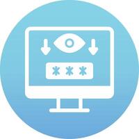 Computer Spyware Vector Icon