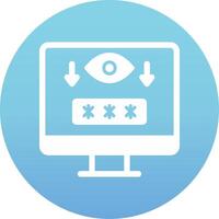 Computer Spyware Vector Icon