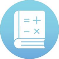 icono de vector de libro de matemáticas