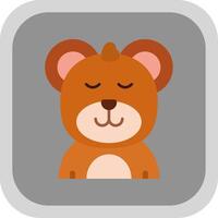 Relieved Flat Round Corner Icon vector