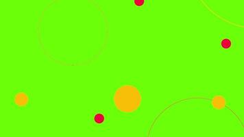 a green background with circles and dots video