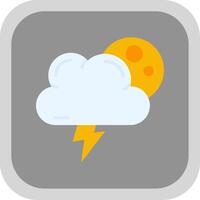 Forecast Flat Round Corner Icon vector