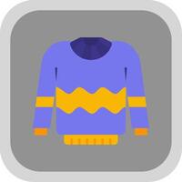 Sweater Flat Round Corner Icon vector