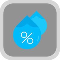 Humidity Flat Round Corner Icon vector