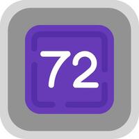 Seventy Two Flat Round Corner Icon vector