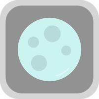 Moon Flat Round Corner Icon vector