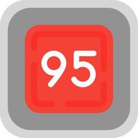 Ninety Five Flat Round Corner Icon vector