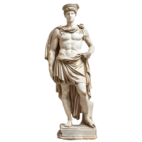 AI generated Png of Marble roman greek statue against transparent Background