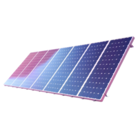 ai generiert png von Solar- Platten gegen transparent Hintergrund