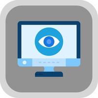 View Flat Round Corner Icon vector