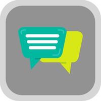 Message Flat Round Corner Icon vector