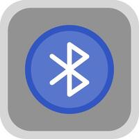 Bluetooth Flat Round Corner Icon vector