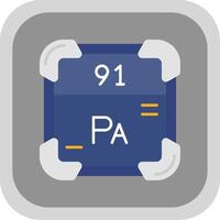 Protactinium Flat Round Corner Icon vector