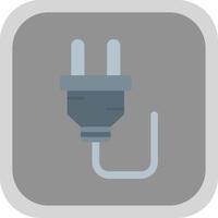 Plug Flat Round Corner Icon vector