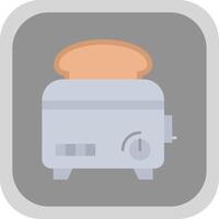 Toaster Flat Round Corner Icon vector