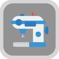 Sewing Flat Round Corner Icon vector