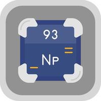 Neptunium Flat Round Corner Icon vector