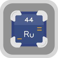 Ruthenium Flat Round Corner Icon vector