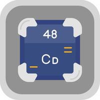 Cadmium Flat Round Corner Icon vector