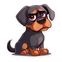 AI generated png of sad angry Dog on transparent background - Ai generated