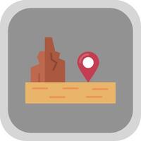 Location Flat Round Corner Icon vector