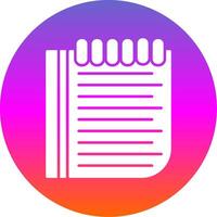 Notes Glyph Gradient Circle Icon vector