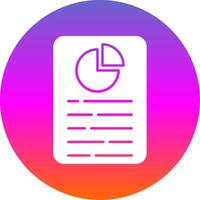 Report Glyph Gradient Circle Icon vector