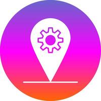 Localization Glyph Gradient Circle Icon vector