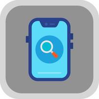 Search Flat Round Corner Icon vector