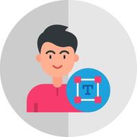 Type Flat Round Corner Icon vector