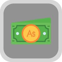 Australian dollar Flat Round Corner Icon vector