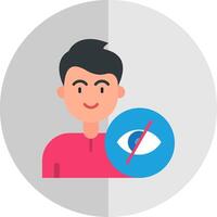 Disabled Flat Round Corner Icon vector