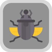 Scarab Flat Round Corner Icon vector