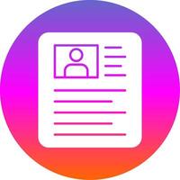 Portfolio Glyph Gradient Circle Icon vector