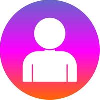 User Glyph Gradient Circle Icon vector