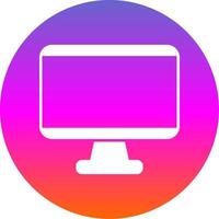 Monitor Glyph Gradient Circle Icon vector