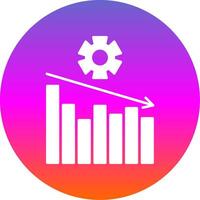 Management Glyph Gradient Circle Icon vector