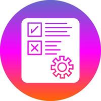 Document Glyph Gradient Circle Icon vector